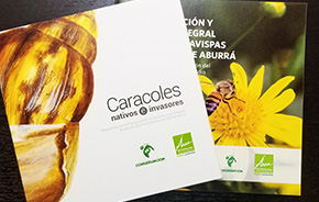 Descarga aquí las cartillas de caracoles invasores y polinizadores
